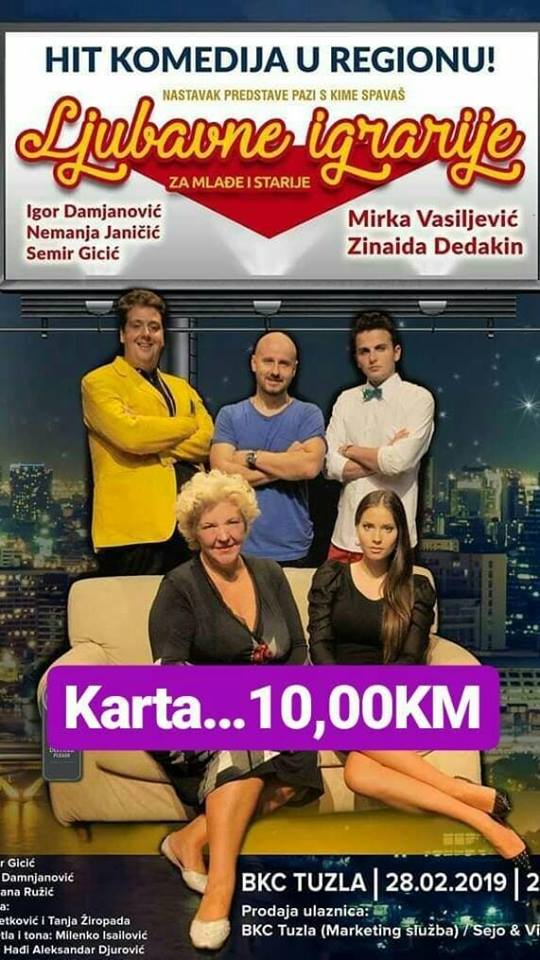 HIT PREDSTAVA – Ljubavne igrarije u četvrtak na sceni BKC-a Tuzla