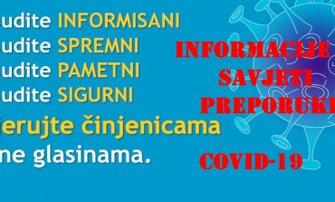 Pročitajte i primjenjujte važne preporuke: Ne dozvolite da prenošenjem virusa naškodite drugima